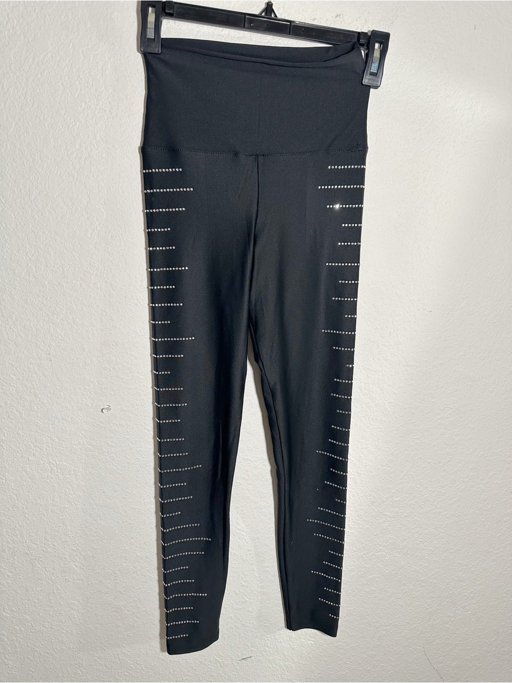 New Beach Riot Sport Buttery Soft Black Silver Diamante 26" Inseam Leggings